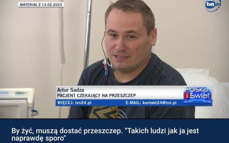 Pacjent czekający na przeszczep, z nadzieją na nowe życie.