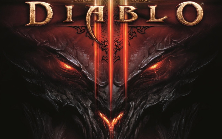 Okładka gry Diablo III z mrocznym motywem.
