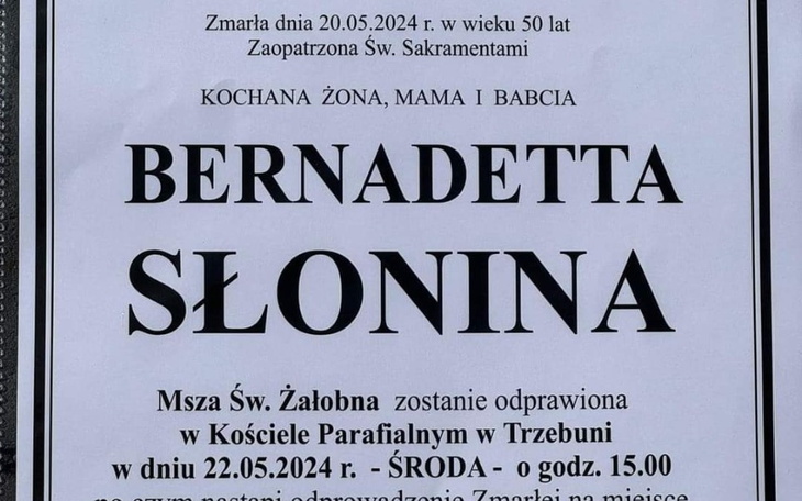 Zbiórka Msza w intencji mamy Oli Słoniny - zdjęcie główne
