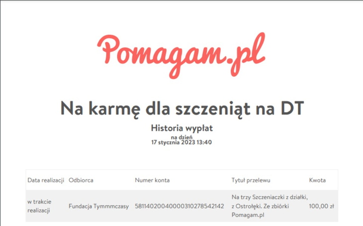 Zbiórka Na karmę, profilaktykę, wet... - zdjęcie główne