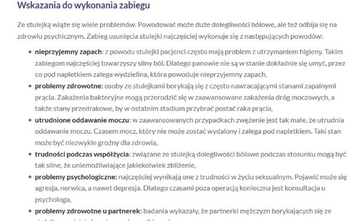 Zbiórka Na zabieg usunięcia stulejki - zdjęcie główne