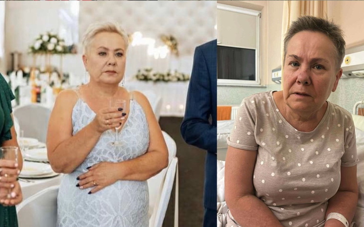 Kobieta w eleganckiej sukience na przyjęciu, trzymająca kieliszek.