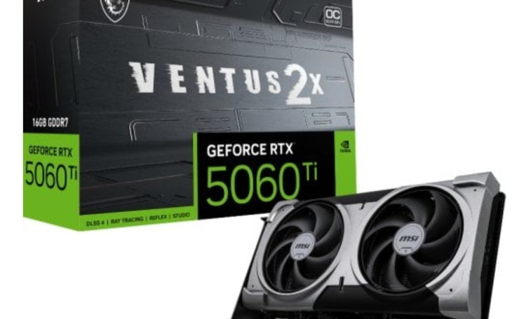 Karta graficzna MSI GeForce RTX 5060 Ti.