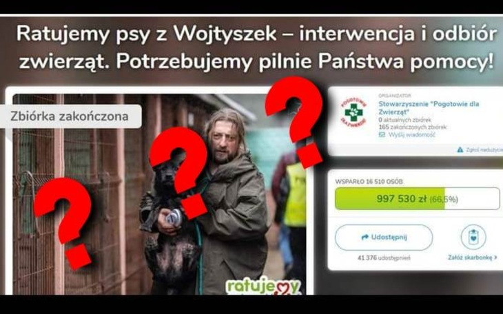 Zbiórka Oszukane psy z Wojtyszek - zdjęcie główne