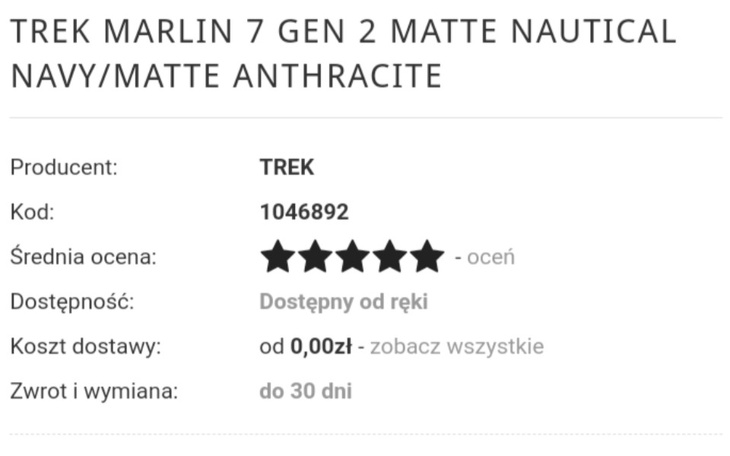 Zbiórka Rower trek marlin 7 MTB - zdjęcie główne
