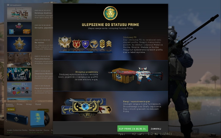 Zbiórka Usługa Prime do Cs GO - zdjęcie główne