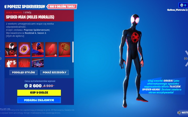 Zbiórka Musze miećPakiet Spidey Fortnite - zdjęcie główne