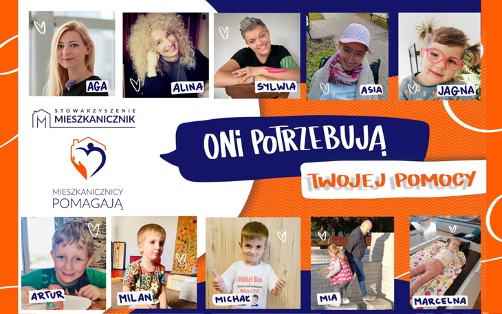 Grupa osób z uśmiechami, które potrzebują wsparcia.