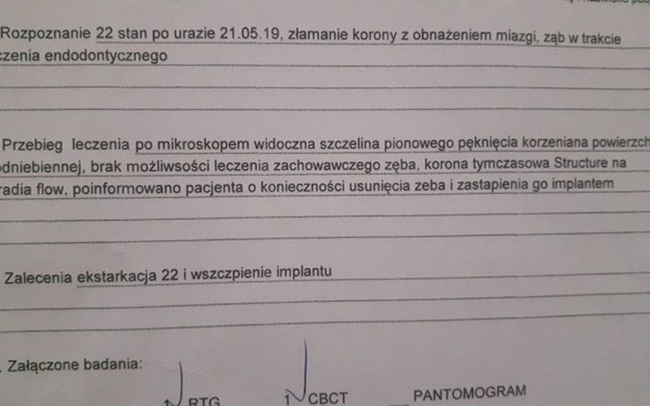 Zbiórka rower->wypadek->brak zęba - zdjęcie główne