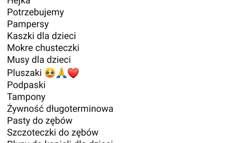 Zbiórka Prosimy pomoc dla Ukrainy - zdjęcie główne