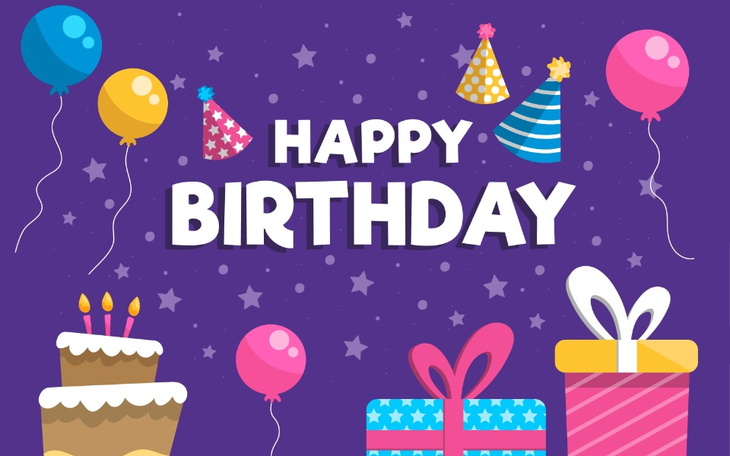 Kolorowe balony i tort, świętowanie urodzin.