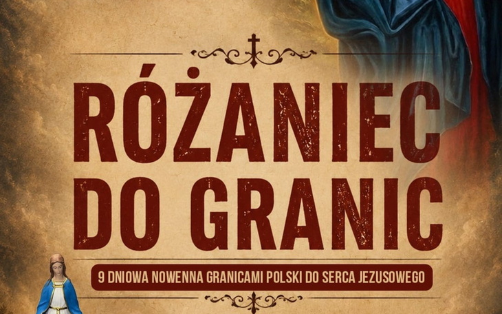 Plakat filmowy w stylu vintage z polskim tytułem Rozaniec Do Granic.