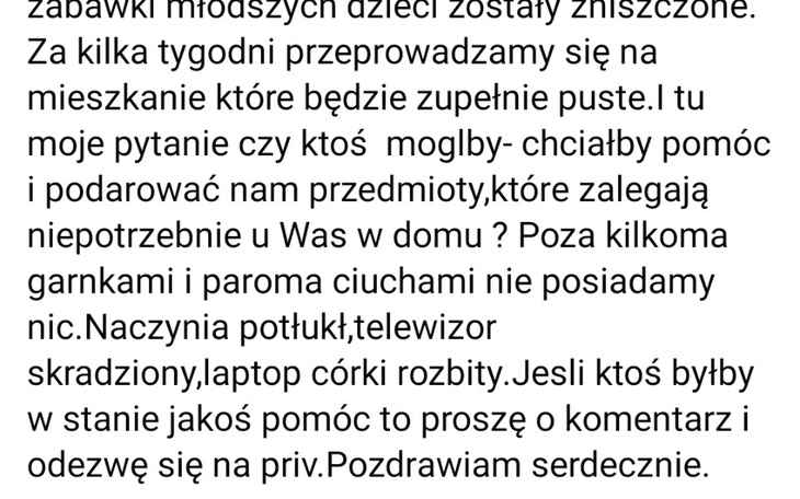 Zbiórka Pomoc dla rodziny z SOW - zdjęcie główne