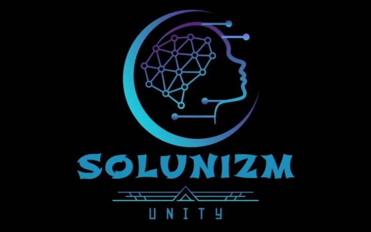 Logo Solunizm, symbolizujące jedność i technologię.