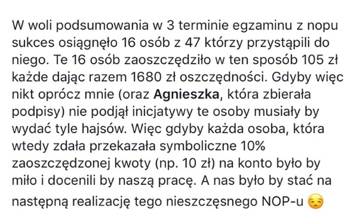 Zbiórka Na poprawkę dla ziomeczka - zdjęcie główne