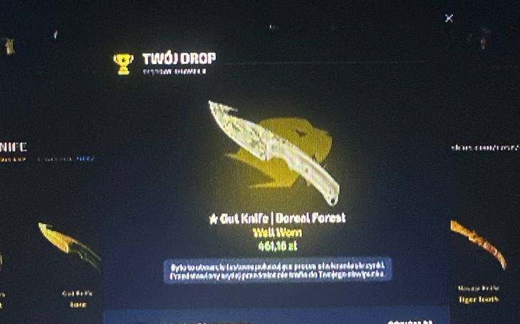 Wirtualny przedmiot w grze, nóż Gut Knife.