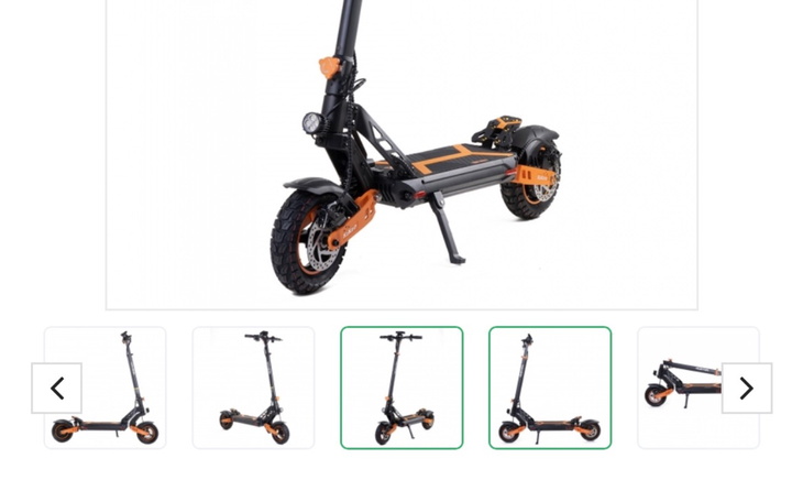 Nowoczesna hulajnoga elektryczna w różnych ujęciach.