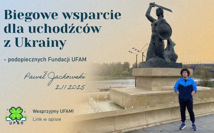 Mężczyzna wspierający uchodźców z Ukrainy.