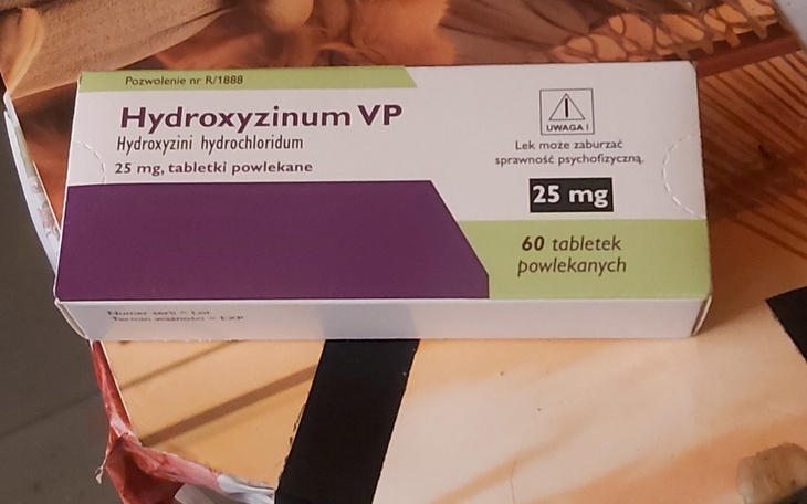 Opakowanie leku Hydroxyzinum VP, tabletki powlekane.