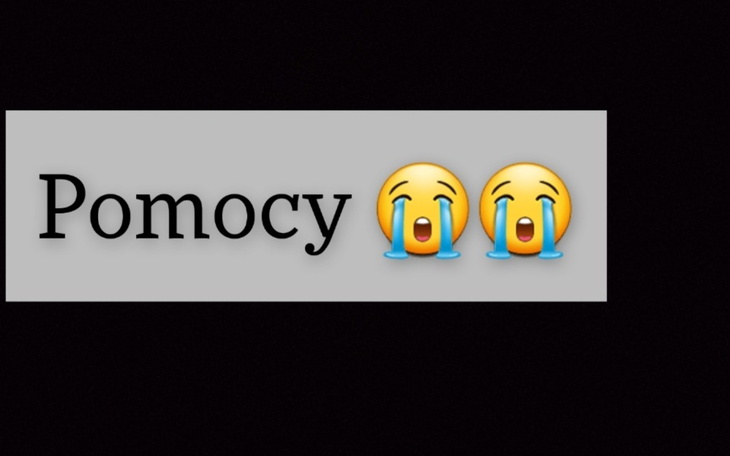 Prośba o pomoc z emotikonami płaczącymi.