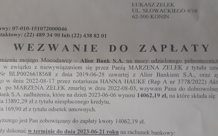 Zbiórka Spłata długów po mamie - zdjęcie główne
