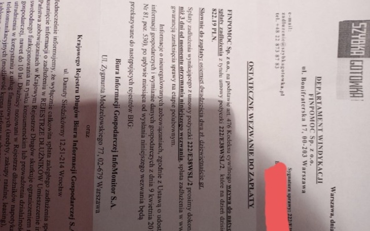 Zbiórka Spłata zadłużenia pozyczki - zdjęcie główne