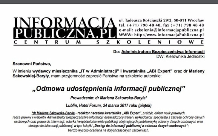 Zbiórka Jak odmówić info publicznej - zdjęcie główne