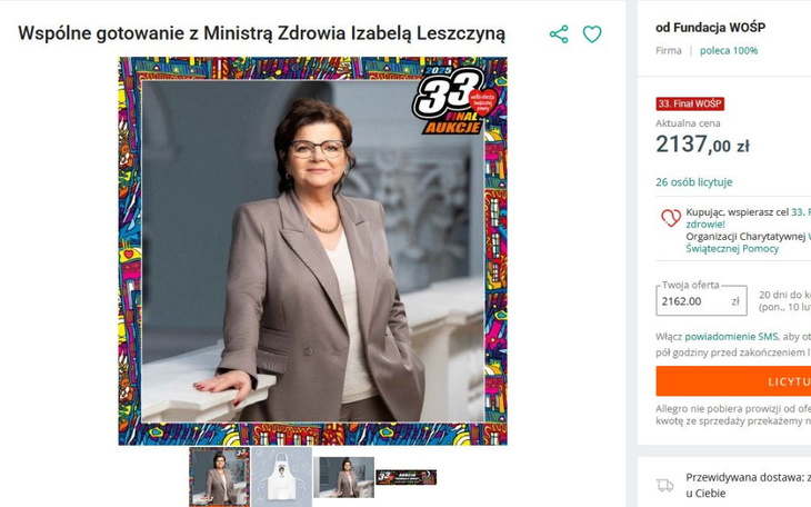 Spotkanie z Ministrem Zdrowia Izabelą Leszczyńską w ramach 33. Finału WOŚP.