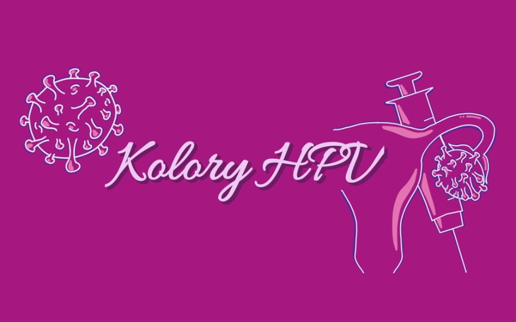 Grafika dotycząca HPV z igłą i wirusem.