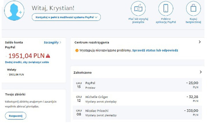 Zbiórka Dług na PayPalu przez oszustów - zdjęcie główne
