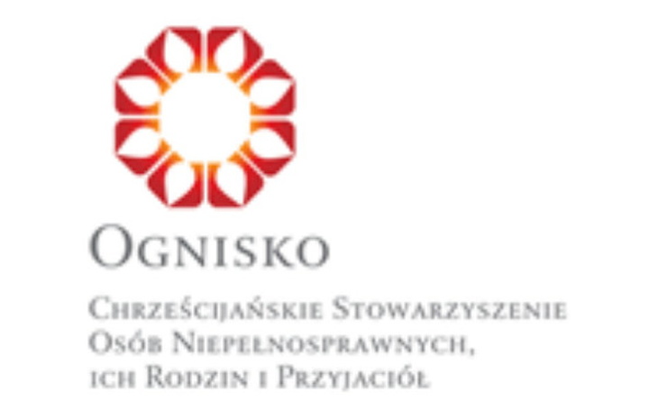 Logo Ogniska, stowarzyszenia osób niepełnosprawnych.