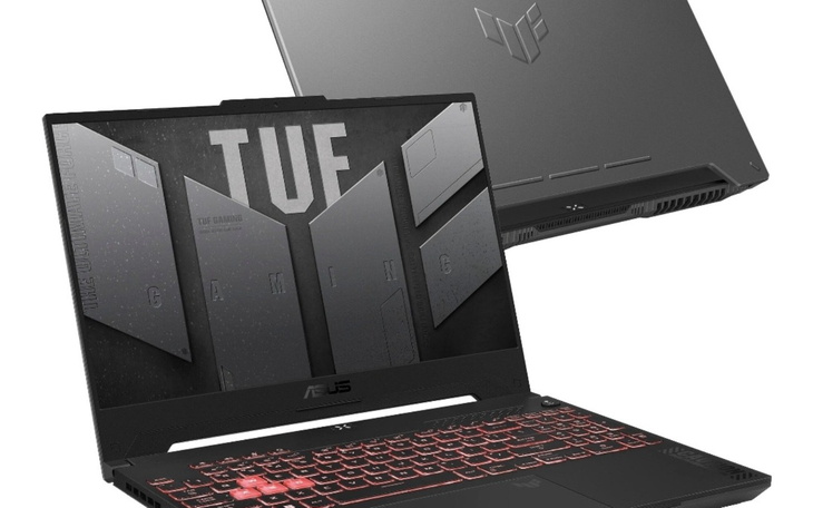 Laptop gamingowy ASUS z podświetlaną klawiaturą.