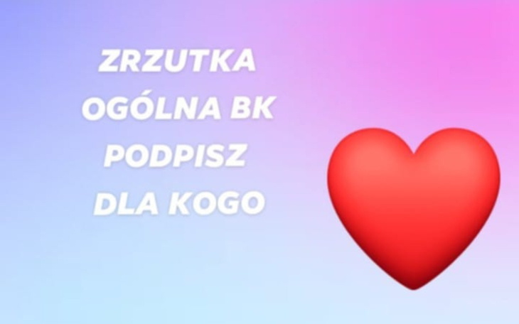Grafika z napisem o zbiórce funduszy i sercem.
