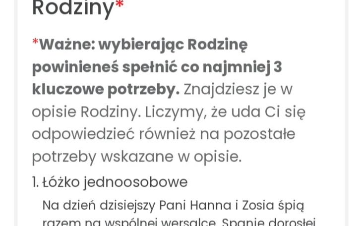 Informacje o potrzebach rodzin w trudnej sytuacji.