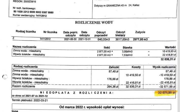 Zbiórka Rachunek za wodę 30000 - zdjęcie główne