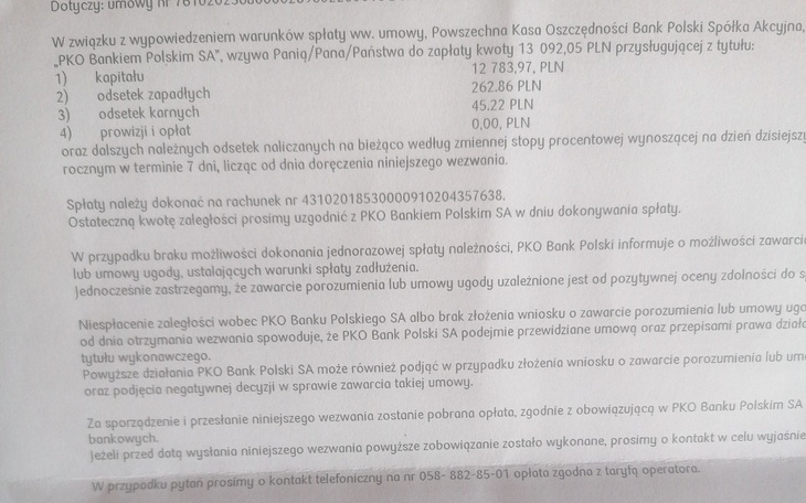 Zbiórka Splata zadluzenia pko - zdjęcie główne