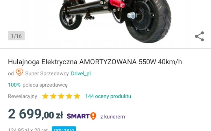 Zbiórka Zbieram na hulajnogę elektryczn - zdjęcie główne