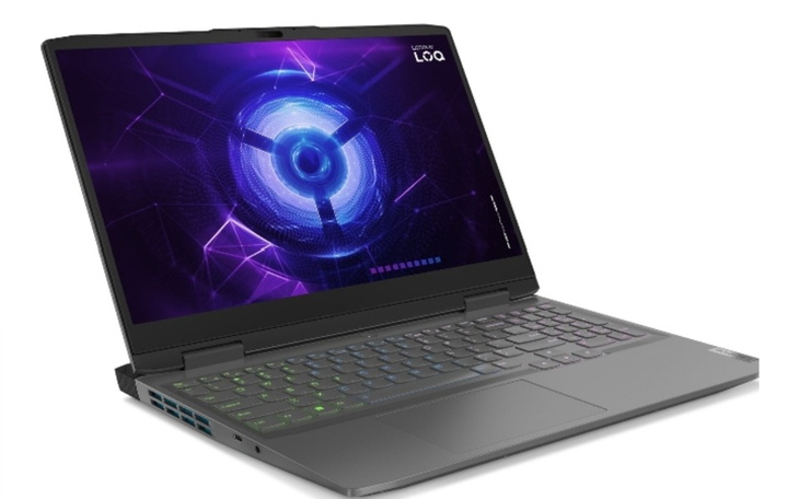 Laptop z nowoczesnym designem, wyświetlający kolorowe efekty.