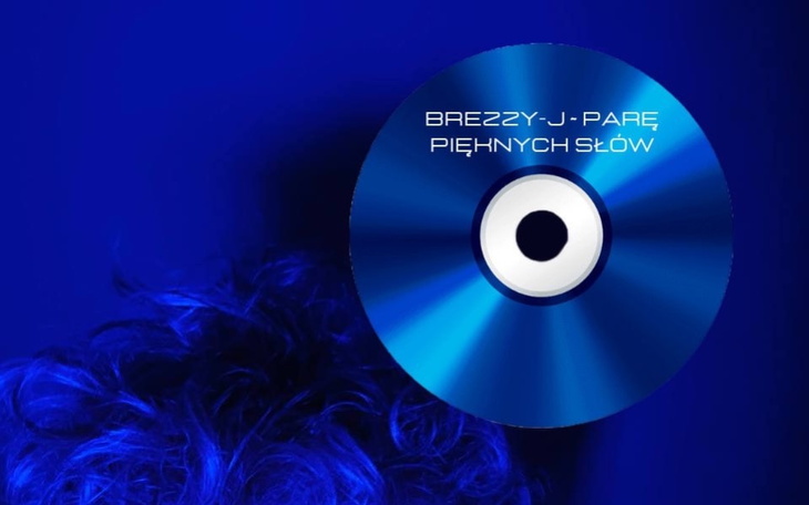 Płyta CD z napisem 'Breezy-J - Parę pięknych słów' na niebieskim tle.