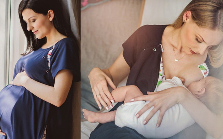 Kobieta w ciąży i matka karmiąca dziecko.