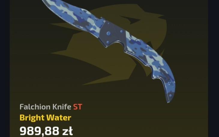 Nóż Falchion ST w kolorze Bright Water, cena 989,88 zł.