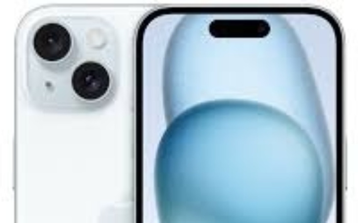 Smartfon z wyraźnym ekranem i podwójnym aparatem.