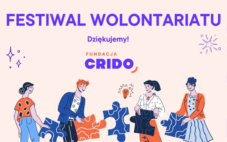 Plakat Festiwalu Wolontariatu z podziękowaniami.