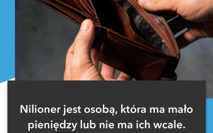 Portfel z pustymi kieszeniami, symbol braku pieniędzy.