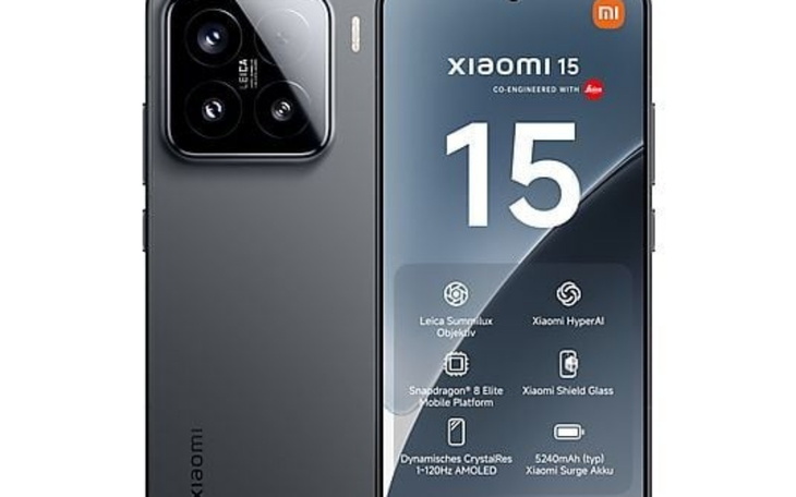 Smartfon Xiaomi 15 z nowoczesnym designem.