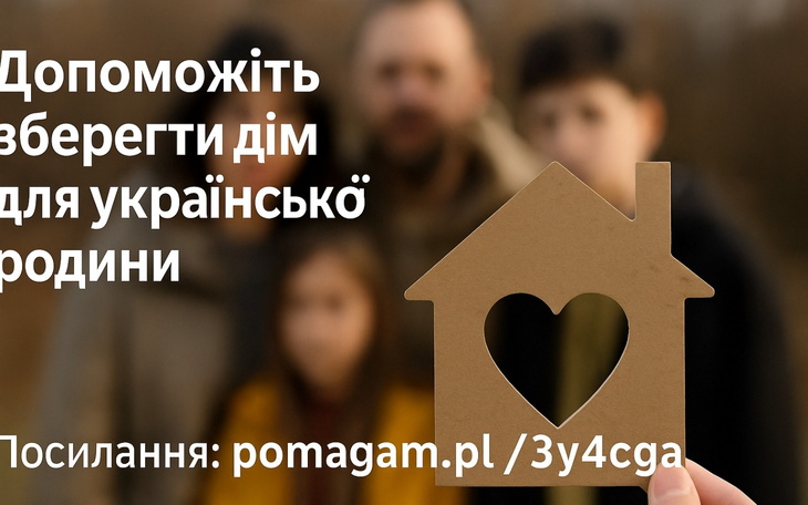 Pomoc dla ukraińskiej rodziny w potrzebie.