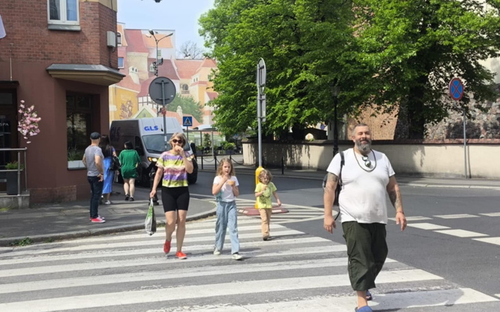 Pies z prośbą o pomoc, apelujący o wsparcie.