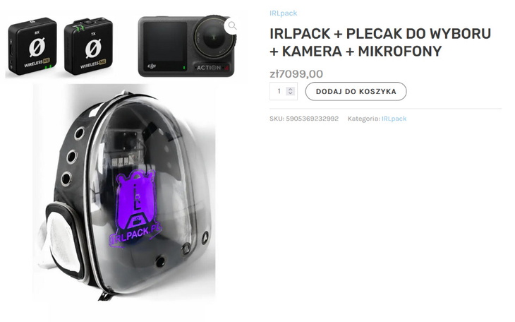 Zbiórka na wymarzony plecak do irl - zdjęcie główne