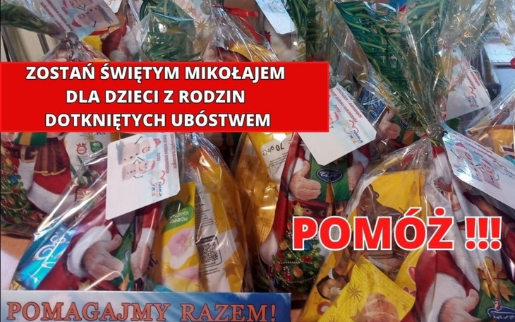 Paczkowane prezenty dla dzieci w potrzebie.