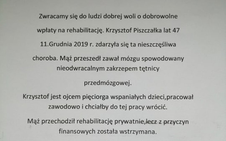 Zbiórka Dla Krzysia Piszczałki - zdjęcie główne